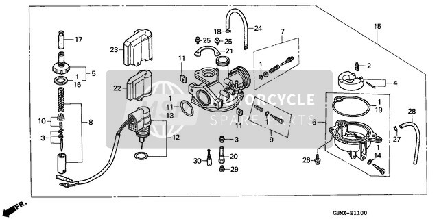 Honda SFX50MM 1999 Carburatore per un 1999 Honda SFX50MM